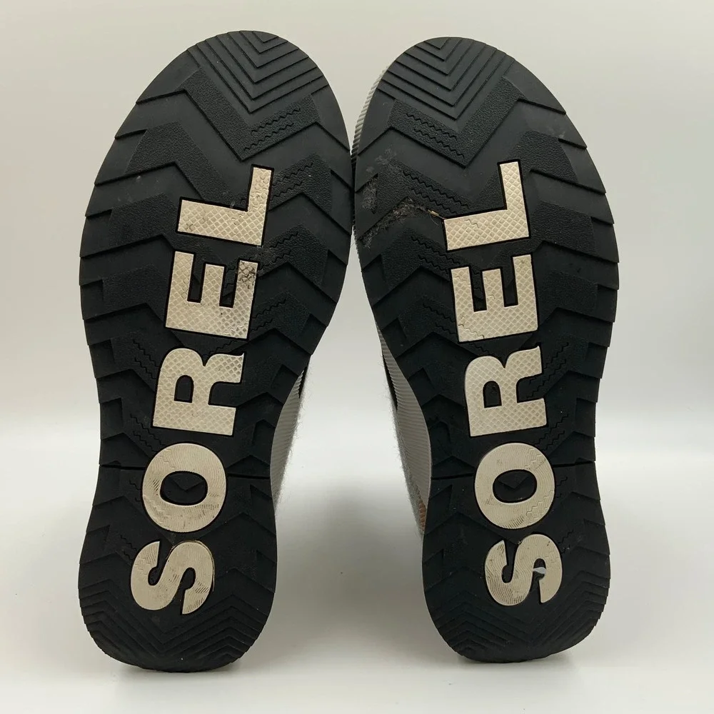 Sorel Out N About III Classic Waterproof Duck Boots Grey Tan Suede Felt Womens
